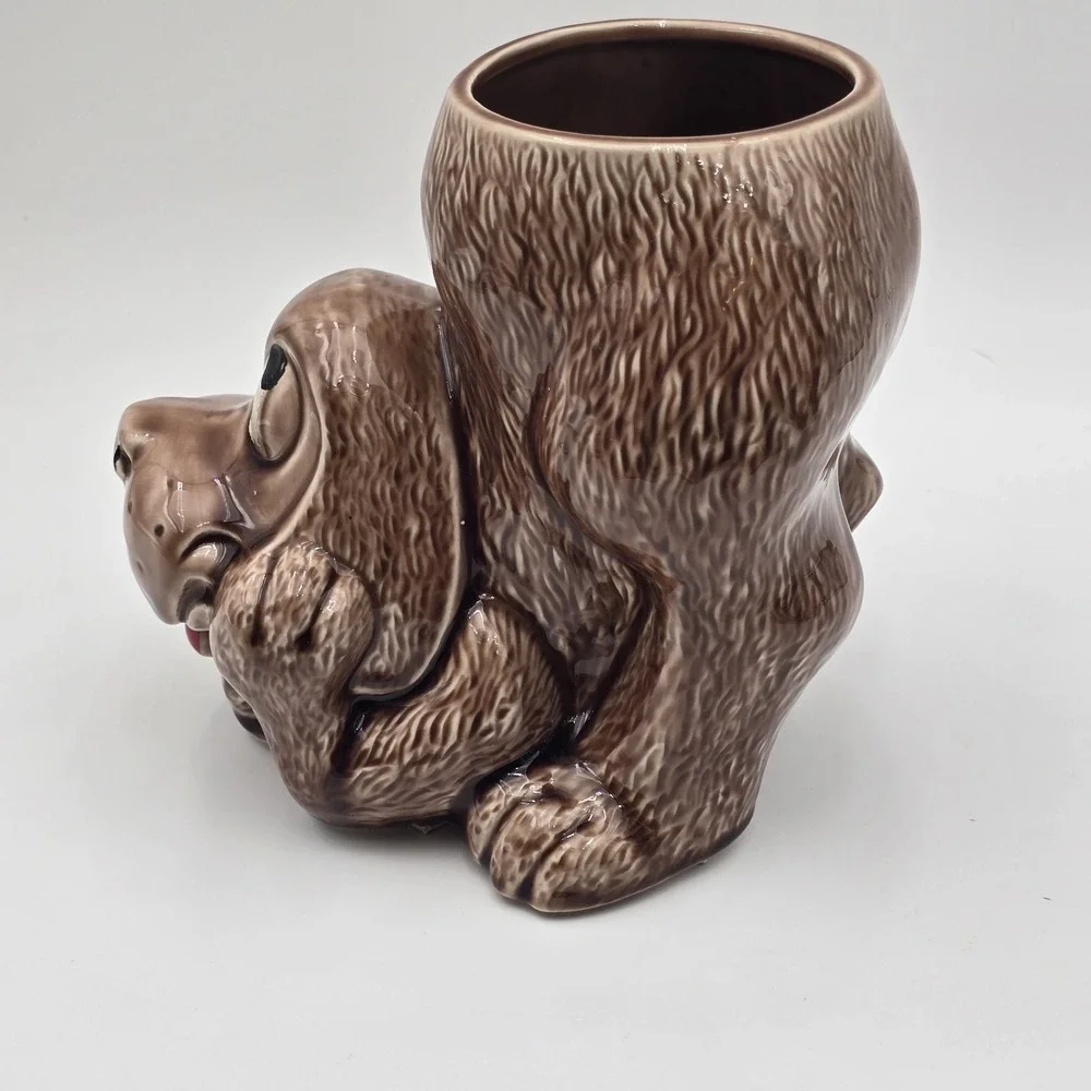 McCoy Cookie Jar Puppy Dog 1978 #0272‎ Vintage Original No Lid Planter Jar